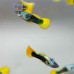 Гуппи Желтый тукседо самцы  (Poecilia reticulata) 3 см